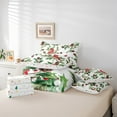 thumbnail image 5 of Manfei Merry Christmas Bedding Comforter Set 7 Pieces for Kids, Cartoon Robin Bird Full Bedding Set, Jungle Leaf Plant Reversible Fitted Sheet Flat Sheet, Lightweight Room Decor, 5 of 7