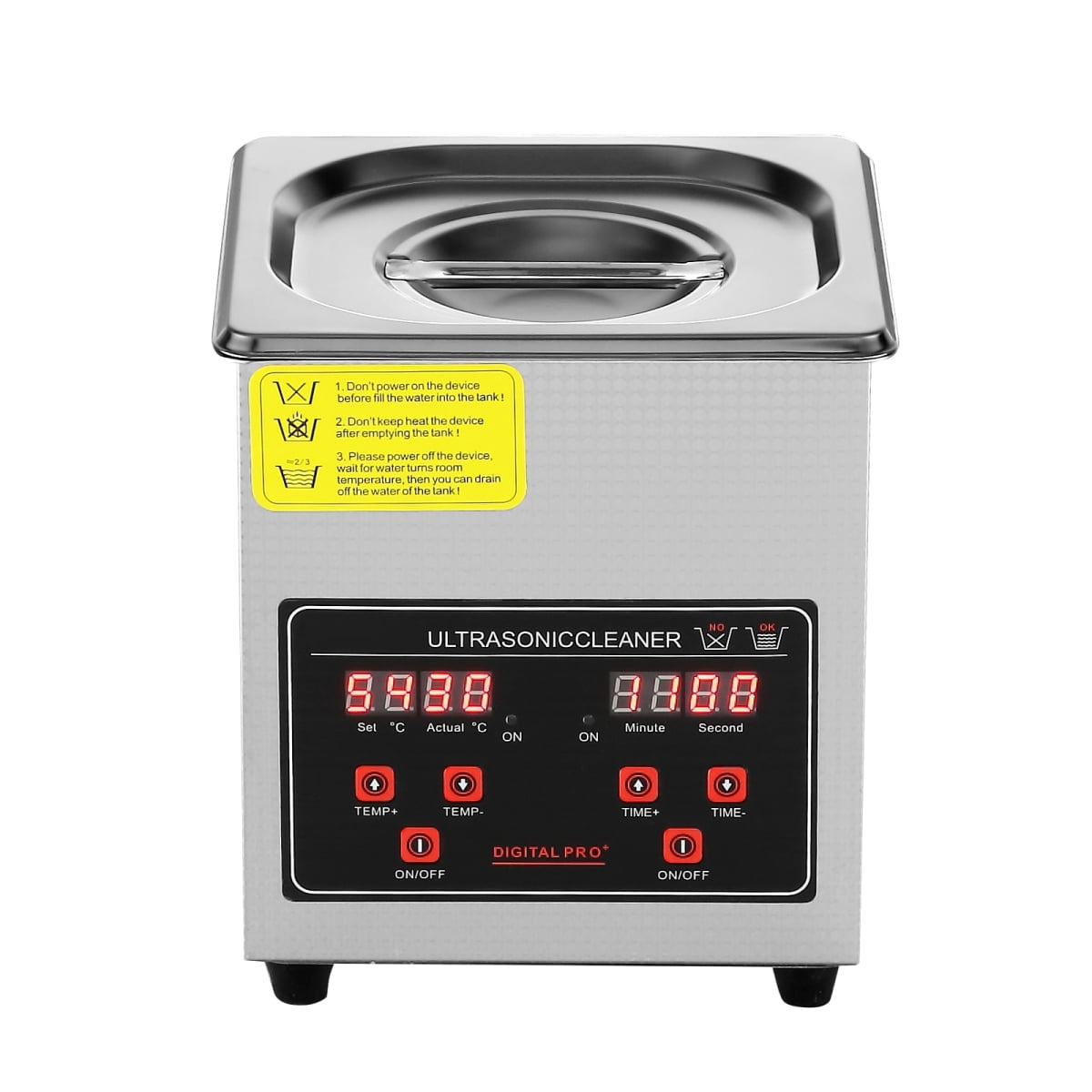 2L Ultrasonic Cleaner with Digital Timer Heater Stainless Steel Jewelry Glasses Cleaning Machine