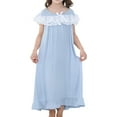 thumbnail image 1 of Vêtements de Nuit & Robes pour Filles, Chemises de Nuit en Dentelle Rêveuse pour Petites et Grandes Filles, Robe de Pyjama Douce à Col Rond, Ensemble de Sommeil, 1 of 6