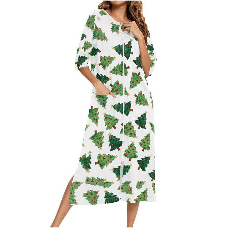 Wowcloth Woman's Loungewear, Relaxed Fit Sleep Dress with Raglan