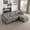 DARK GREY, variant on MAYEERTY 85 Inch Chenille Modular Sectional Sofa, DIY Combination Convertible Sofa with Storage Ottoman, for Living Room, Apartment