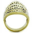 thumbnail image 3 of Luxe Jewelry Designs Women's Gold IP Stainless Steel Animal Print Design Ring with Clear Crystals -, 3 of 4