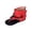 Red, variant on Women's Summer Flip-Flops High-Top Double Buckle Back Zipper Flip-Flops Casual Ankle Boots Casual Flats