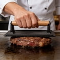 thumbnail image 3 of Bookk Meat Heavy Rectangular Meat | Metal Meat Suitable For Frying Pans Meal Preparation Cooking Barbecuing Camping Picnics Restaurants Households, 3 of 6