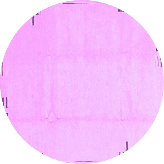 Ahgly Company Indoor Round Solid Purple Modern Area Rugs, 3' Round