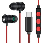 COOYA USB C Headphones Wired Earbuds with Microphone Noise Isolation Stereo Surround Sound Earphones for Gaming in-Ear