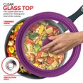 thumbnail image 4 of Modern Innovations Universal Lids (Set of 2) Fits 7 to 12-Inch Cookware, Silicone Replacement Pan Lid, Glass Top Covers for Skillets, Pots, Frying Pans, Cast Iron - Lavender, 4 of 7