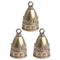 GOOHOCHY 3Pcs Small Bells for Crafts and Home Decoration in Golden Copper Brass