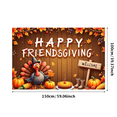 thumbnail image 2 of Thanksgiving Turkey Banner Colorful Leaves Pumpkin Decoration Rustic Party Decoration for Friendsgiving Celebration Autumn Gathering Indoor Event, 2 of 9