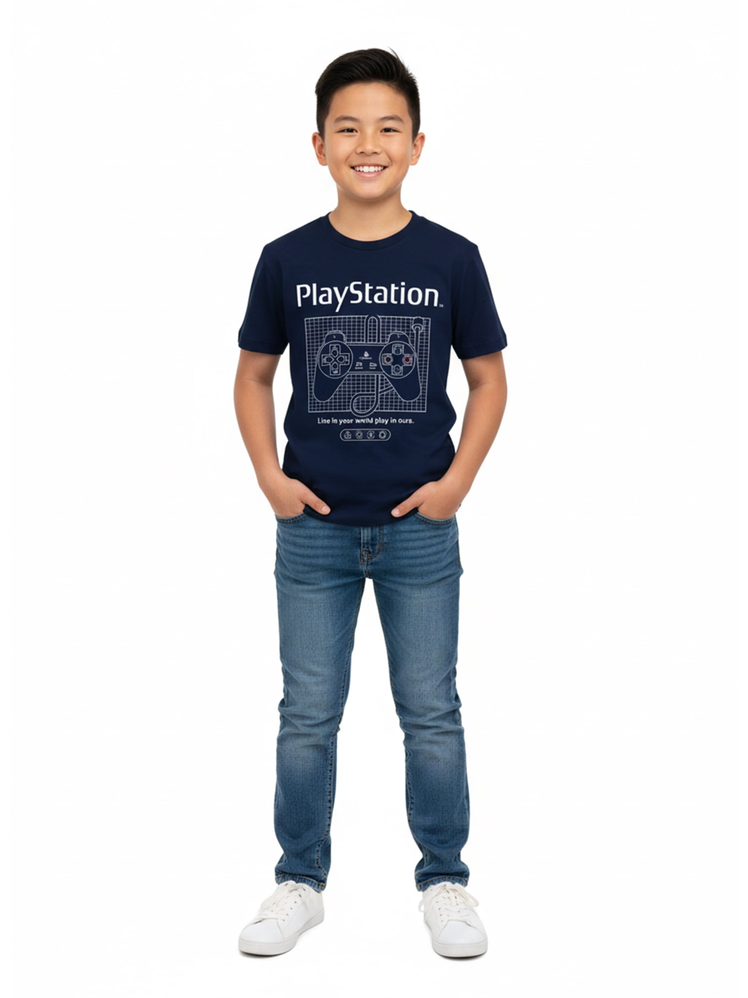 PlayStation, Boys' & Big Boys' Graphic T-Shirt, Play Control, Sizes 4-18