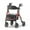 Black + Burgundy, variant on Xlluproid Foldable Rollator Walkers with Seat for Seniors,350 lb Capacity,8'' Big Wheels,6-Position Height