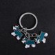 thumbnail image 3 of Llavero de Metal KAIYANG para Coche con Tres Perros Gris y Azul, 3 of 5