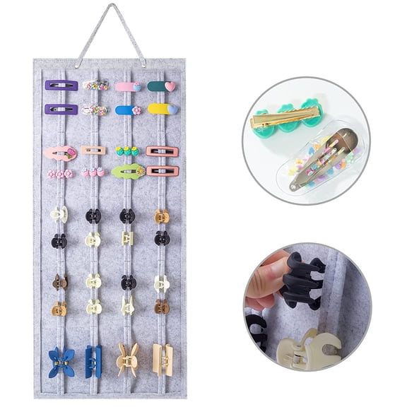 Large Hair Clip Organizer Holder for Women and Girls - Wall and Door Storage Solution for Big Clips Perfectly Designed for Teen Girls' Hair Accessories Display