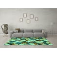 thumbnail image 3 of Ahgly Company Indoor Rectangle Abstract Turquoise Blue Modern Area Rugs, 2' x 3', 3 of 4