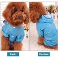 thumbnail image 5 of Chubasquero para perros BRI Poncho con capucha ajustable impermeable S Azul, 5 of 5