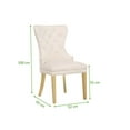 thumbnail image 7 of INCLAKE Set of 2 Velvet Dining Chairs, Tufted Upholstered Accent Chairs with Gold Legs and Nailhead Trim, Modern High Back Chairs with Lion Head Ring Pull for Living Room Kitchen, Beige, 7 of 7