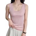 thumbnail image 2 of ITSAME Women's Tank Tops Scoop Neck Stretchy Sleeveless Shirts Summer Tunic Casual Tops Pink Size Free Size, 2 of 5