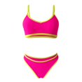 thumbnail image 5 of HNMKIU Tankini Swimsuits for Women Solid Color U-Neck Adjustable Thin Strap Two Piece Swimsuit Set with Boyshorts Tankini Bathing Suits Z01_Pink,XL, 5 of 6