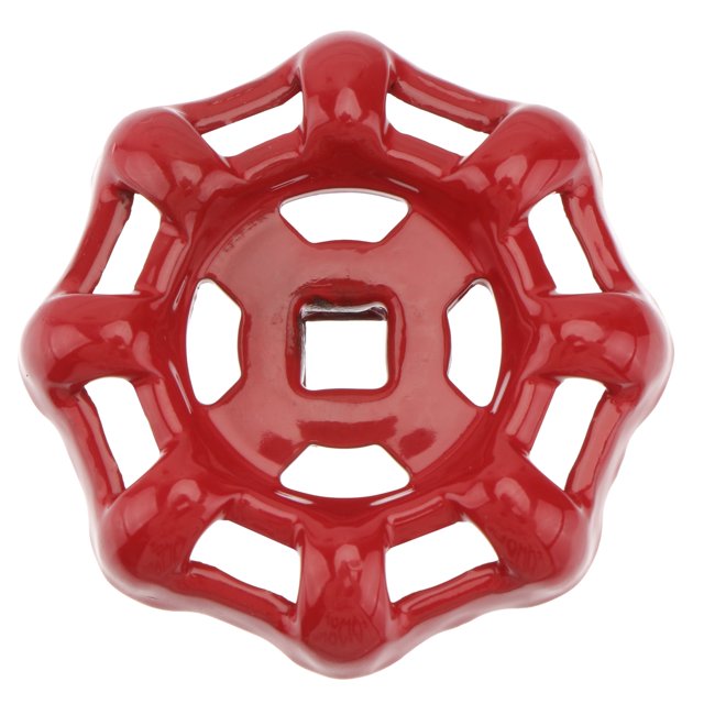 Shengjike - Manija de hierro fundido de 6 x 6 pulgadas, bola de cierre, accesorio decorativo para tuberías de agua, 50 g (rojo)