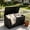 Black&Style2, variant on Uforic 100 Gallon large Deck Box, Outdoor Resin Storage Box, Outdoor Container for Patio Garden, Waterproof, Lockable, Black