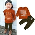thumbnail image 2 of Xudanell Toddler Boys Girls Thanksgiving Day Preemie Clothes Boys Pullover Tops Outfits Crew Neck Baby Winter Clothes 3-6 Months Orange, 2 of 9