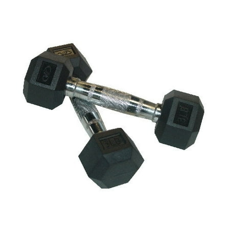 rh dumbbell hex valor rubber pair