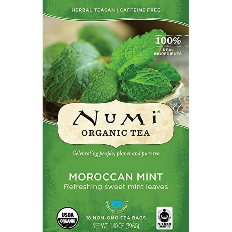 Organic Teas and Teasans, 1.4 oz, Moroccan Mint, 18/Box Organic Teas and Teasans, 1.4 oz, Moroccan Mint, 18/Box
