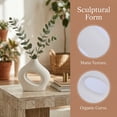 thumbnail image 2 of Unique Bargains Donut Hollow Circle Ceramic Flower Vase White 5.7"L x 1.6"W x 5.7"H, 2 of 6