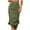 Army Green, variant on Kaemgyyd Womens Cargo Skirt Fashion High Waist Button Pencil Midi Skirt Drawstring Vintage Streetwear with Pockets