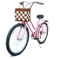 thumbnail image 3 of Ambifirner Beach Cruiser Bike, 26 inch Commuter Bicycle for Adult and Women,High-Carbon Steel Comfortable City Bikes with V-Brakes (Blue/Pink), 3 of 8