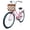 Pink, variant on Raistyw 26" Women’s Beach Cruiser Bike, 7-Speed City Commuter Cruiser Bicycle with Lock and Detachable Basket, Fits Ages 15+ Years Old, Pink