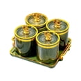thumbnail image 2 of Plato para servir refrigerios de frutas secas Perfecl Bandeja verde 4 cuadrícula, 2 of 8