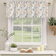 thumbnail image 2 of Orange Gray Coral Curtain Valances for Windows, Kitchen Valance Window Treatments Panel 2 Pack, Summer Beach Coastal Ocean Fish Rod Pocket Short Curtains for Bathroom Bedroom 60 x 18 Inch, 2 of 8