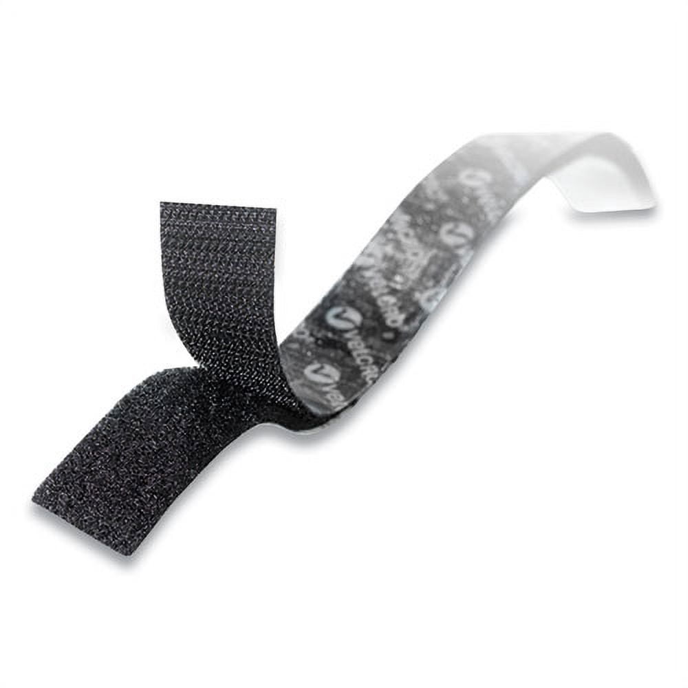 Sticky-Back Fasteners, Removable Adhesive, 0.75" X 35 Ft, Black | Bundle of 2 Each