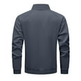 thumbnail image 2 of JTieacloth Casual Warm Coat Men's Casual Jackets Lightweight Comfortable Loose Fit Japanese Style Zip Up Hoodie Sweatshirt Outerwear For Daily Wear Gray, 2 of 3