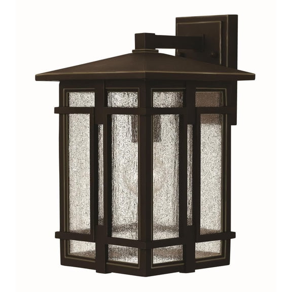 One Light Outdoor Wall Mount in Transitional-Craftsman Style 9 inches Wide By 14.75 inches High-Oil Rubbed Bronze Finish Bailey Street Home