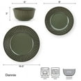 thumbnail image 3 of Pfaltzgraff Dannie 12 Piece Stoneware Dinnerware Set Gray, 3 of 5