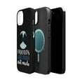 thumbnail image 2 of DistinctInk MagSafe Tough Case for Apple iPhone 13 Mini (5.4" Screen) - Friends Are Born Not Made - Shockproof Protection, 2 of 6