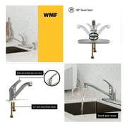 WMF Metal Single Handle Kitchen Faucet with Side Spray, Silver