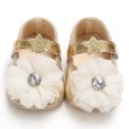 thumbnail image 3 of Biezeib Baby Girl Dress Shoes Cute Flower/Bow Mary Jane Flats Non-Slip Rubber Sole Crib Shoes, 3 of 6
