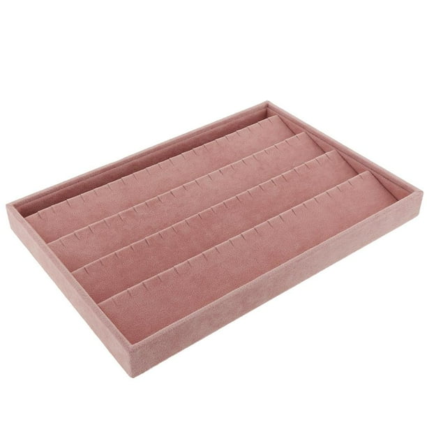 Soporte organizador de caja de almacenamiento de joyería de de bandeja Bandeja Hugo Bandeja de joyería de terciopelo