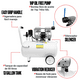 thumbnail image 4 of Compresor de Aire Marietta 1HP 50L libre de Aceite 50L 13 Gal para Dental, 4 of 8