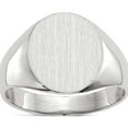 thumbnail image 1 of 14K White Gold 12.5X12.0mm Closed Back Signet Ring (Size 6) Made In United States rs537, 1 of 5