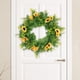thumbnail image 4 of Corona de puerta artificial vívida con flores de simulación para decoración del hogar, puerta de entrada, Pascua Girasol, 4 of 9