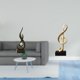 thumbnail image 2 of Estatua abstracta de nota musical de fuego, figura de resina, escultura de arte moderno, adorno creativo de mesa para armario, sala de estar, escritor, 2 of 8