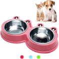 thumbnail image 1 of Durable Stainless Steel Dog Bowls Food Water Feeder Resistant Pet Bowls for Little Size Dogs/Cats Like Chihuahua, 1 of 5