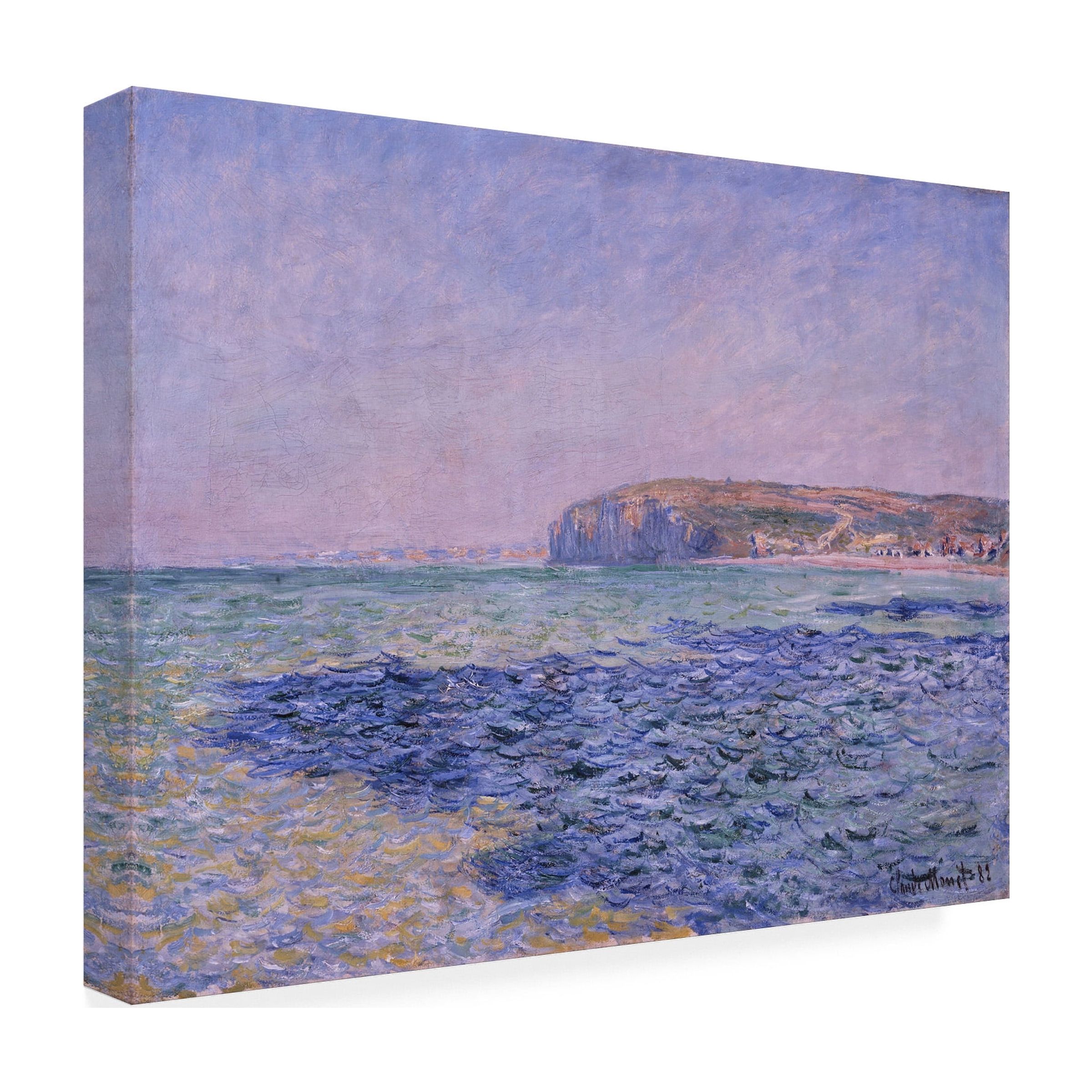 Monet 'Shadows On The Sea The Cliffs At Pourville' Canvas Art