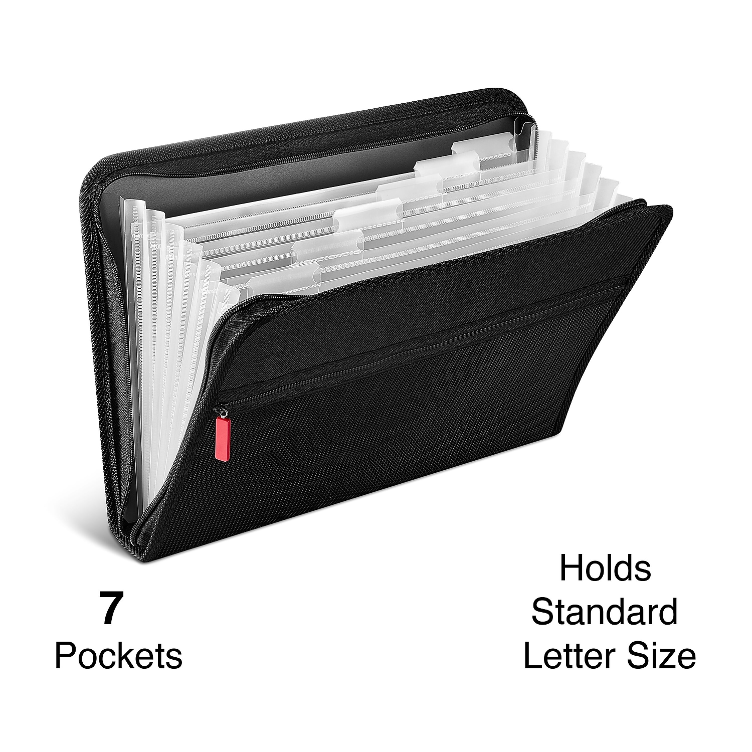 MyOfficeInnovations 7-Pocket Poly Expandable File with Zipper