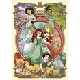 thumbnail image 2 of Men's Disney Princesses Vintage Collage Graphic Tee Cream Medium, 2 of 4