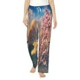 thumbnail image 2 of Goofa Cherry Blossoms Printed Soft Pajama Pants for Women, Wide Leg Comfy Casual Lounge Yoga Pants-X-Large, 2 of 9